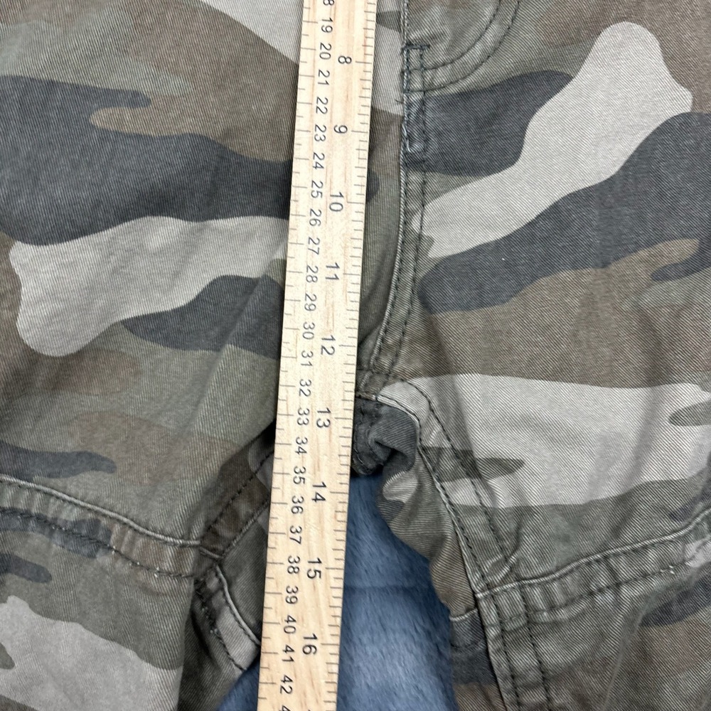 Iron Co Cargo Shorts Mens 34 Camo Green Brown Woodland Cotton Utility 9160 - Picture 4 of 8